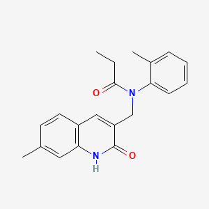 N-((2-hydroxy-7-methylquinolin-3-yl)methyl)-N-(o-tolyl)propionamide