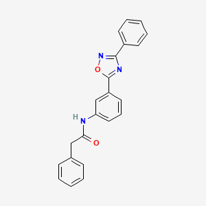 2-phenyl-N-(3-(3-phenyl-1,2,4-oxadiazol-5-yl)phenyl)acetamide