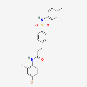 N-(4-bromo-2-fluorophenyl)-3-(4-(N-(p-tolyl)sulfamoyl)phenyl)propanamide