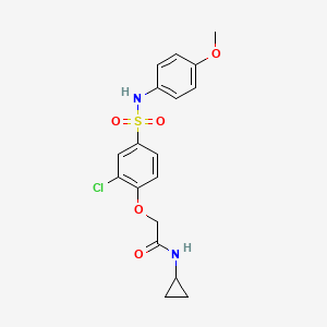 2-{N-[(4-bromophenyl)methyl]benzenesulfonamido}-N-propylacetamide