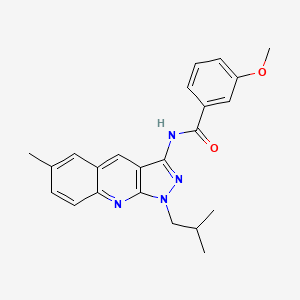 molecular formula C23H24N4O2 B7704491 N-(1-isobutyl-6-methyl-1H-pyrazolo[3,4-b]quinolin-3-yl)-3-methoxybenzamide 