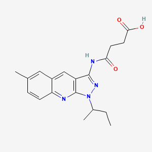 molecular formula C19H22N4O3 B7704516 4-((1-(sec-butyl)-6-methyl-1H-pyrazolo[3,4-b]quinolin-3-yl)amino)-4-oxobutanoic acid 