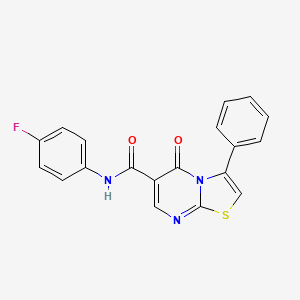 N-[2-chloro-5-(trifluoromethyl)phenyl]-5-oxo-3-phenyl-5H-[1,3]thiazolo[3,2-a]pyrimidine-6-carboxamide