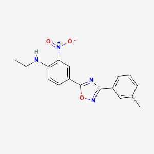N-ethyl-2-nitro-4-(3-(m-tolyl)-1,2,4-oxadiazol-5-yl)aniline