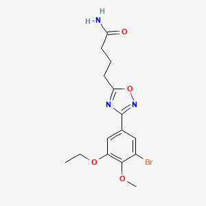 4-(3-(3-bromo-5-ethoxy-4-methoxyphenyl)-1,2,4-oxadiazol-5-yl)butanamide
