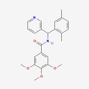 molecular formula C24H26N2O4 B7704594 N-((2,5-dimethylphenyl)(pyridin-3-yl)methyl)-3,4,5-trimethoxybenzamide 