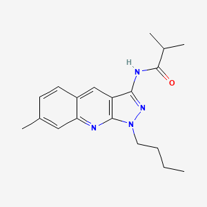 molecular formula C19H24N4O B7704596 N-(1-butyl-7-methyl-1H-pyrazolo[3,4-b]quinolin-3-yl)isobutyramide 