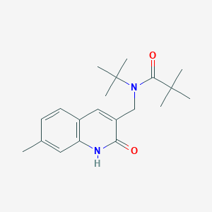 N-(tert-butyl)-N-((2-hydroxy-7-methylquinolin-3-yl)methyl)pivalamide