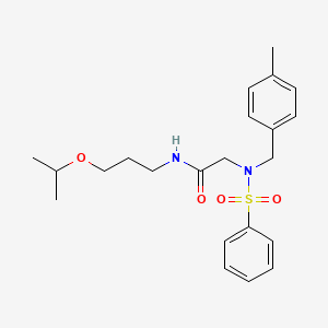 molecular formula C22H30N2O4S B7704622 N-(2,3-dihydro-1,4-benzodioxin-6-yl)-2-{N-[(4-methylphenyl)methyl]benzenesulfonamido}acetamide 