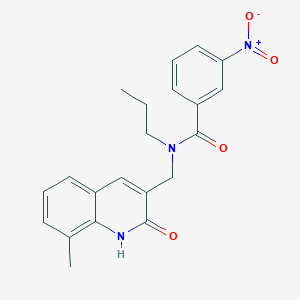 N-((2-hydroxy-8-methylquinolin-3-yl)methyl)-3-nitro-N-propylbenzamide