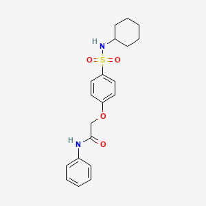 molecular formula C20H24N2O4S B7704670 2-[4-(cyclohexylsulfamoyl)phenoxy]-N-[(2-methoxyphenyl)methyl]acetamide 