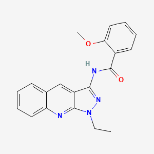molecular formula C20H18N4O2 B7704736 N-(1-ethyl-1H-pyrazolo[3,4-b]quinolin-3-yl)-2-methoxybenzamide 