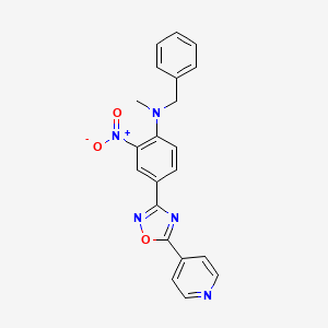 molecular formula C21H17N5O3 B7704828 N-benzyl-N-methyl-2-nitro-4-(5-(pyridin-4-yl)-1,2,4-oxadiazol-3-yl)aniline 