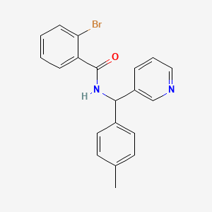 molecular formula C20H17BrN2O B7704847 2-bromo-N-(pyridin-3-yl(p-tolyl)methyl)benzamide 