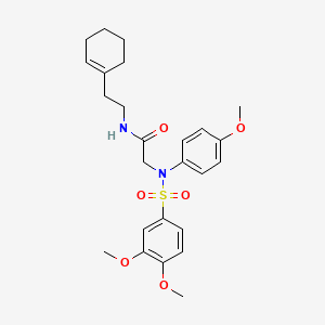 N-(2-(cyclohex-1-en-1-yl)ethyl)-2-(3,4-dimethoxy-N-(4-methoxyphenyl)phenylsulfonamido)acetamide