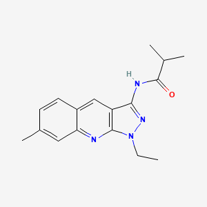 N-(1-ethyl-7-methyl-1H-pyrazolo[3,4-b]quinolin-3-yl)isobutyramide