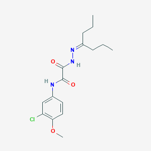 N-(3-chloro-4-methoxyphenyl)-1-(N'-cyclopentylidenehydrazinecarbonyl)formamide