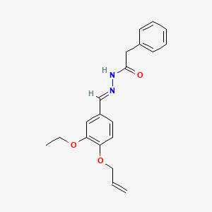 N'-[(E)-[4-(benzyloxy)-3-methoxyphenyl]methylidene]-2-phenylacetohydrazide