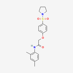 molecular formula C20H24N2O4S B7704928 N-(2,4-dimethylphenyl)-2-(4-(pyrrolidin-1-ylsulfonyl)phenoxy)acetamide 