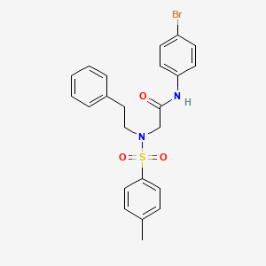 molecular formula C23H23BrN2O3S B7704936 N-[(4-methylphenyl)methyl]-2-[N-(2-phenylethyl)4-methylbenzenesulfonamido]acetamide 