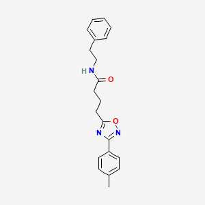 N-phenethyl-4-(3-(p-tolyl)-1,2,4-oxadiazol-5-yl)butanamide