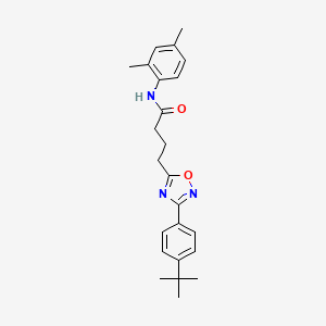 molecular formula C24H29N3O2 B7705019 4-(3-(4-(tert-butyl)phenyl)-1,2,4-oxadiazol-5-yl)-N-(2,4-dimethylphenyl)butanamide 
