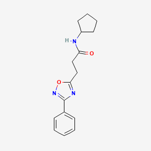 N-cyclopentyl-3-(3-phenyl-1,2,4-oxadiazol-5-yl)propanamide