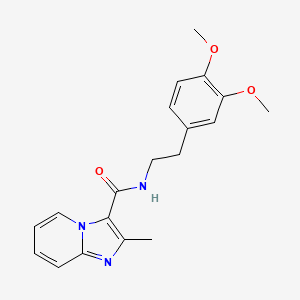 molecular formula C19H21N3O3 B7705045 N-(3,4-dimethoxyphenethyl)-2-methylimidazo[1,2-a]pyridine-3-carboxamide 