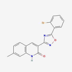 3-(5-(2-bromophenyl)-1,2,4-oxadiazol-3-yl)-7-methylquinolin-2-ol