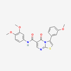 3-(2-chlorophenyl)-5-oxo-N-(1-phenylethyl)-5H-[1,3]thiazolo[3,2-a]pyrimidine-6-carboxamide