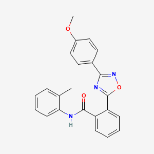 molecular formula C23H19N3O3 B7705093 2-(3-(4-methoxyphenyl)-1,2,4-oxadiazol-5-yl)-N-(o-tolyl)benzamide 