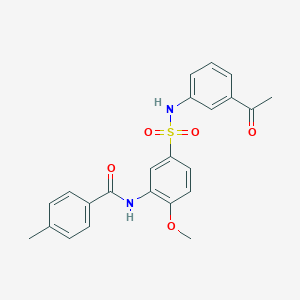 N,4-dimethyl-N-({N'-[(Z)-[4-(propan-2-yl)phenyl]methylidene]hydrazinecarbonyl}methyl)benzene-1-sulfonamide