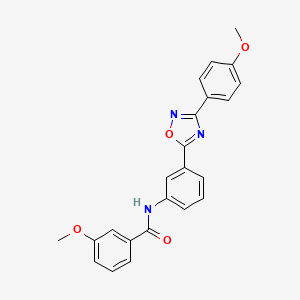 molecular formula C23H19N3O4 B7705121 3-methoxy-N-(3-(3-(4-methoxyphenyl)-1,2,4-oxadiazol-5-yl)phenyl)benzamide 