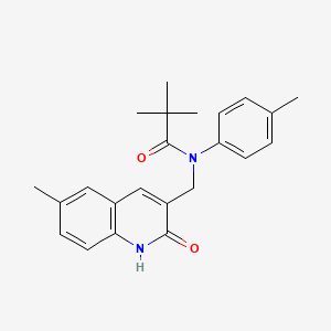 N-((2-hydroxy-6-methylquinolin-3-yl)methyl)-N-(p-tolyl)pivalamide