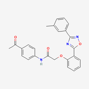 N-(4-acetylphenyl)-2-(2-(3-(m-tolyl)-1,2,4-oxadiazol-5-yl)phenoxy)acetamide