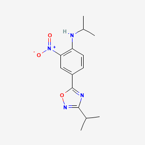 N-isopropyl-4-(3-isopropyl-1,2,4-oxadiazol-5-yl)-2-nitroaniline