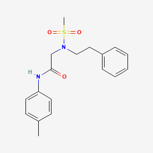 molecular formula C18H22N2O3S B7705169 2-(N-phenethylmethylsulfonamido)-N-(p-tolyl)acetamide 