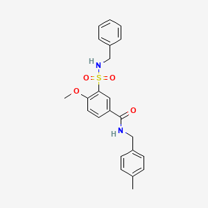molecular formula C23H24N2O4S B7705188 N-(diphenylmethyl)-2-[N-(2-phenylethyl)methanesulfonamido]acetamide 