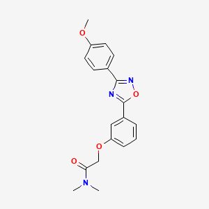 molecular formula C19H19N3O4 B7705203 2-(3-(3-(4-methoxyphenyl)-1,2,4-oxadiazol-5-yl)phenoxy)-N,N-dimethylacetamide 