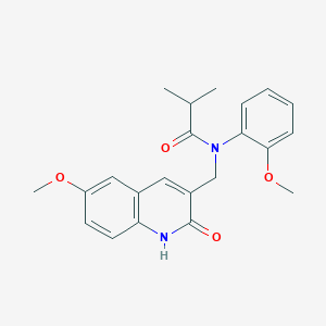 N-((2-hydroxy-6-methoxyquinolin-3-yl)methyl)-N-(2-methoxyphenyl)isobutyramide