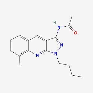 molecular formula C17H20N4O B7705212 N-(1-butyl-8-methyl-1H-pyrazolo[3,4-b]quinolin-3-yl)acetamide 