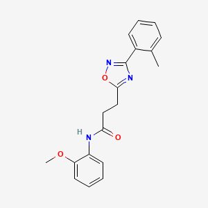 N-(2-methoxyphenyl)-3-(3-(o-tolyl)-1,2,4-oxadiazol-5-yl)propanamide