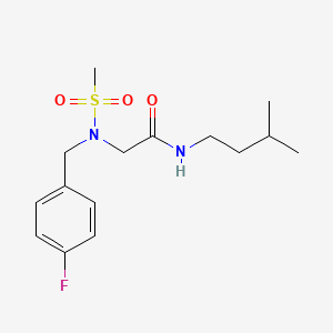 molecular formula C15H23FN2O3S B7705244 N-[2-(4-ethylpiperazin-1-yl)-2-oxoethyl]-N-[(4-fluorophenyl)methyl]methanesulfonamide 