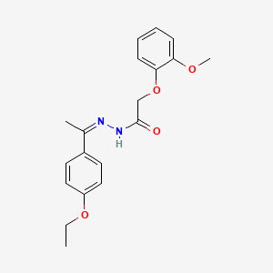 molecular formula C19H22N2O4 B7705251 N-[1-(4-Еthoxyphenyl)ethylideneamino]-2-(2-methoxyphenoxy)acetamide 