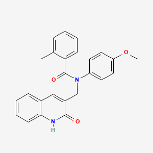 N-((2-hydroxyquinolin-3-yl)methyl)-N-(4-methoxyphenyl)-2-methylbenzamide