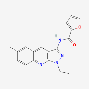 N-(1-ethyl-6-methyl-1H-pyrazolo[3,4-b]quinolin-3-yl)furan-2-carboxamide