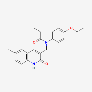 N-(4-ethoxyphenyl)-N-((2-hydroxy-6-methylquinolin-3-yl)methyl)propionamide