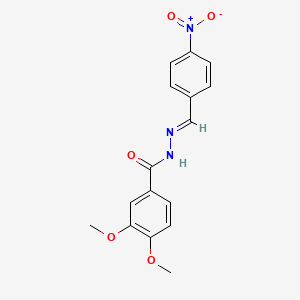 molecular formula C16H15N3O5 B7705297 N'-[(Z)-{4-[(2,4-dichlorophenyl)methoxy]phenyl}methylidene]-3,4-dimethoxybenzohydrazide CAS No. 301326-96-5