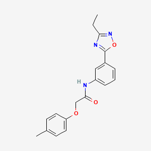 molecular formula C19H19N3O3 B7705319 N-(3-(3-ethyl-1,2,4-oxadiazol-5-yl)phenyl)-2-(p-tolyloxy)acetamide 