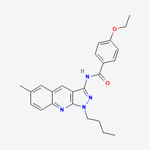 molecular formula C24H26N4O2 B7705335 N-(1-butyl-6-methyl-1H-pyrazolo[3,4-b]quinolin-3-yl)-4-ethoxybenzamide 